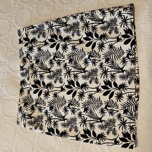 Talbots canvas a-line skirt tropical print NWT